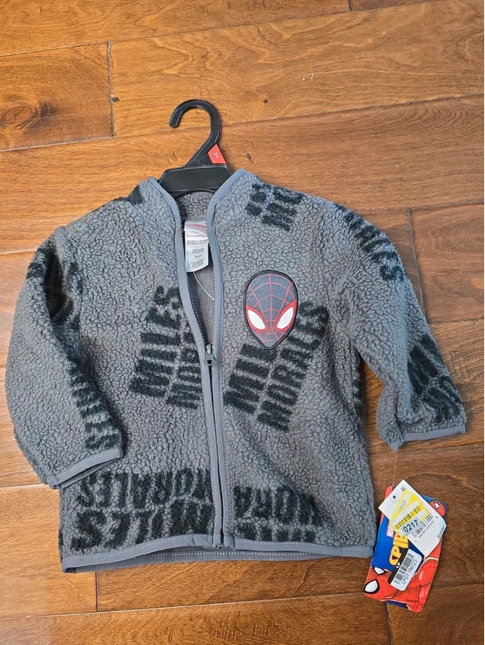 18m brand new spiderman, fleece jacket item 217G2